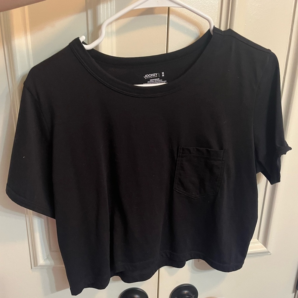 Jockey Classic Black Tee with Pocket